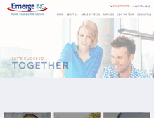 Tablet Screenshot of emergeinc.com